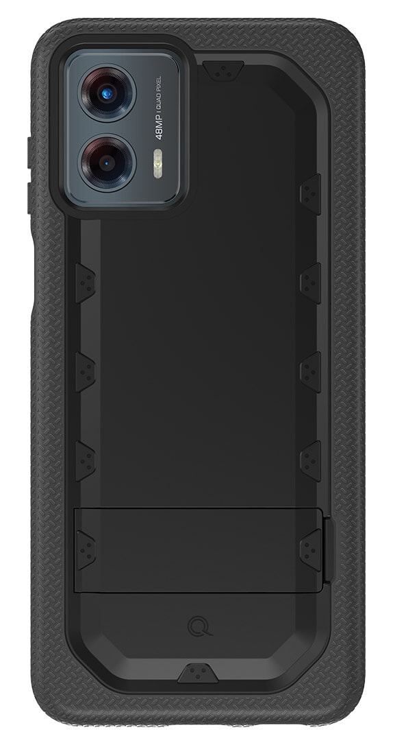 Quikcell Motorola Moto G 5G Grand ADVOCATE Dual-Layer Kickstand Case – Armor Black