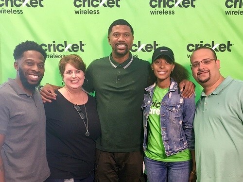 Cricket Wireless community managers with Jalen Rose.