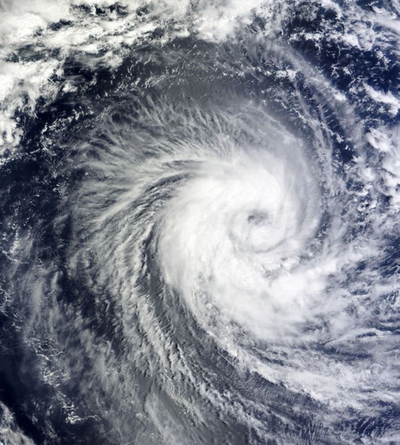 Hurricane satellite image