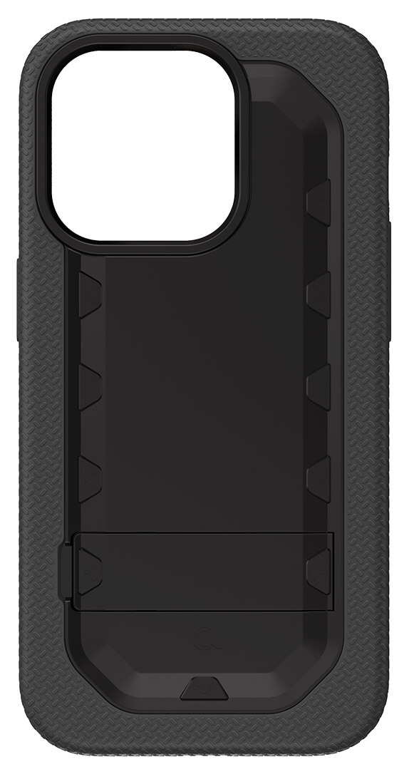 Soporte de Doble Capa Quikcell ADVOCATE - iPhone 14 PRO - Negro Armadura, Negro, Accesorios para Celulares