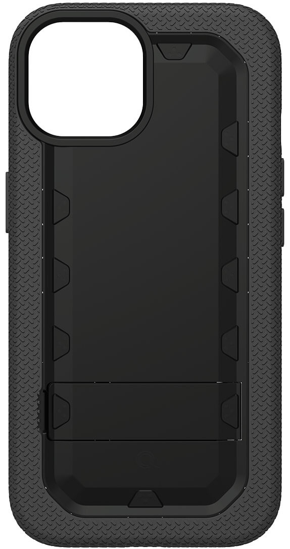 Estuche con Soporte y Funda de Doble Capa Quikcell iPhone 15 Plus Grand  ADVOCATE - Negro Armadura, Negro, Accesorios para Celulares