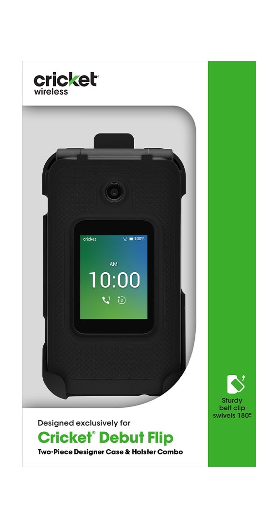 Cricket TwoPiece Kickstand Shield with Holster for Cricket Debut Flip