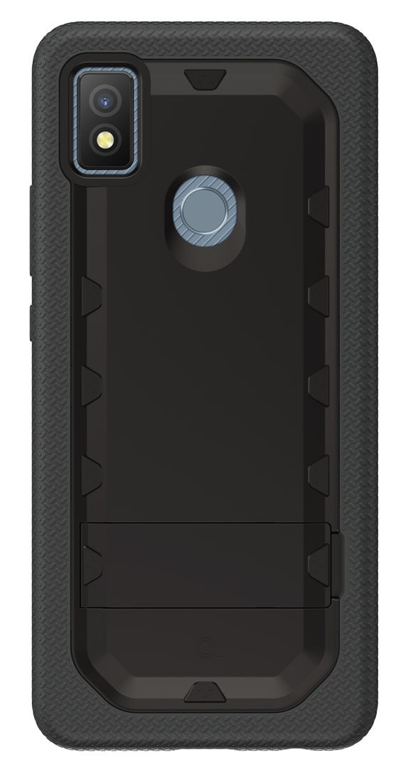 Quikcell ADVOCATE Dual-Layer Kickstand –Cricket Icon 4  -Armor Black