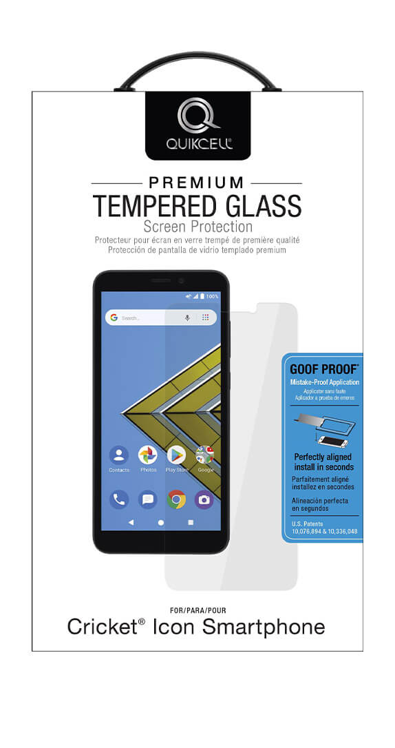 QuikCell Tempered Glass for Cricket Icon