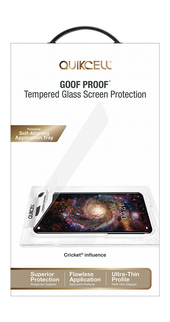 Quikcell Goof Proof Tempered Glass for the Cricket Influence