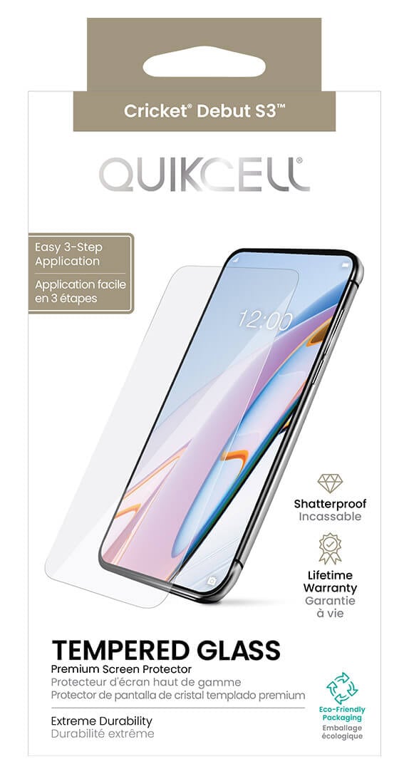 Quikcell Cricket Debut S3 Tempered Glass Screen Protector