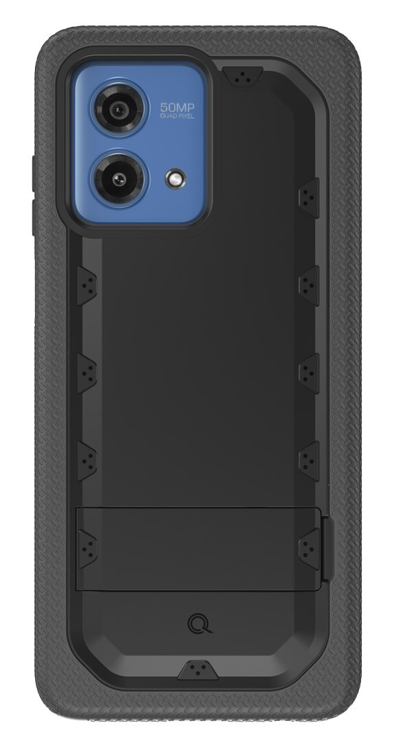 Quikcell Moto G Stylus (23) Grand ADVOCATE Dual-Layer Kickstand Case – Armor Black