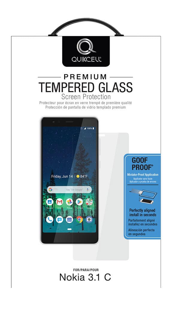 QuikCell Tempered Glass for Nokia 3.1 C