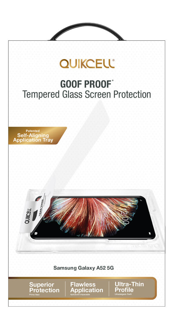 Quikcell Goof Proof Tempered Glass for Samsung Galaxy A52 5G