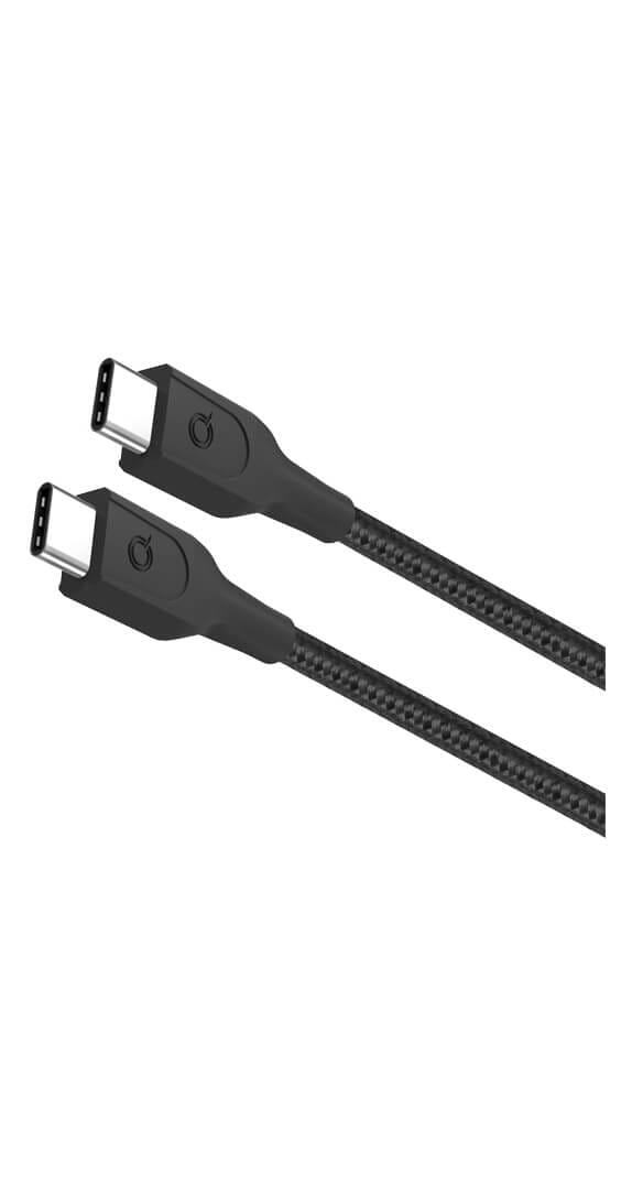 Quikcell CHARGE & SYNC CABLE USB-C to USB-C - 6 ft - Black