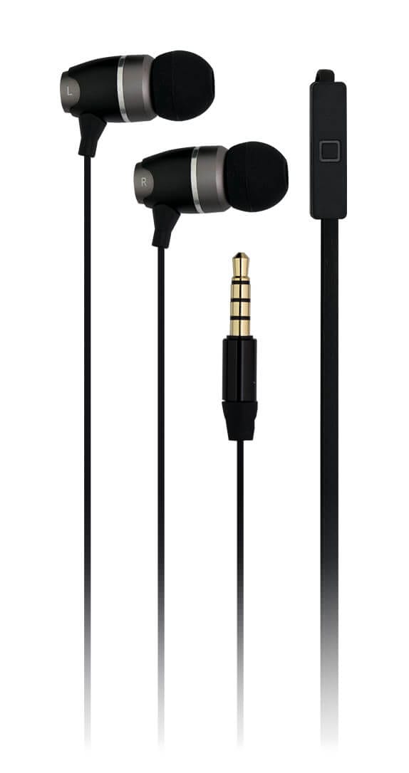 Cricket Stereo Headphones with Microphone Black Cell Phone