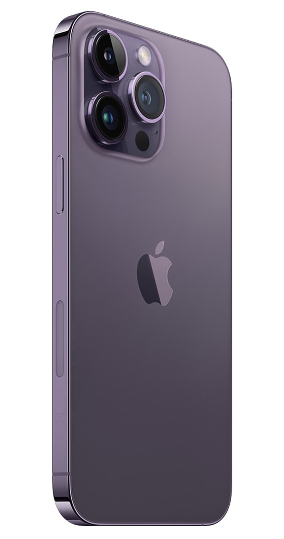 Side of Apple iPhone 14 Pro Max (Cricket CPO)