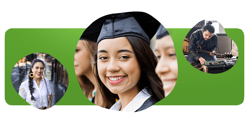 Hispanic Heritage: Header image 2023 Various vignettes of happy people