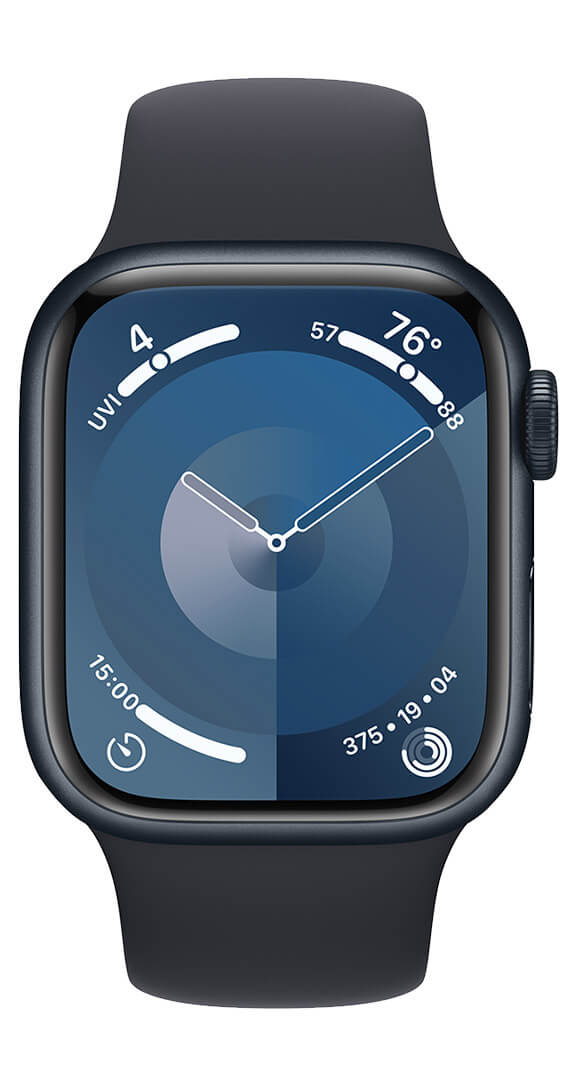 Apple Watch Series 9 41mm Midnight Aluminum Case with Midnight 