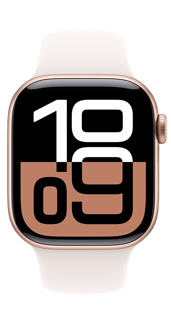 Apple Watch Series 10 42mm GPS Cellular Rose Gold Aluminum Case Light Blush Sport Band M L