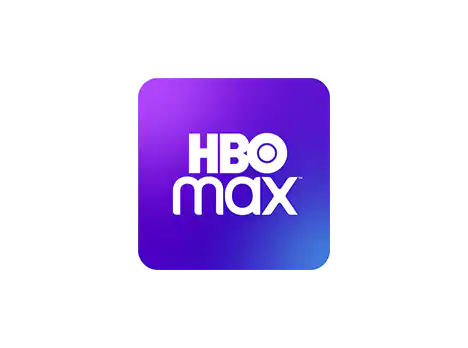 Imagen del logotipo blanco de HBO Max frente a un fondo en color púrpura