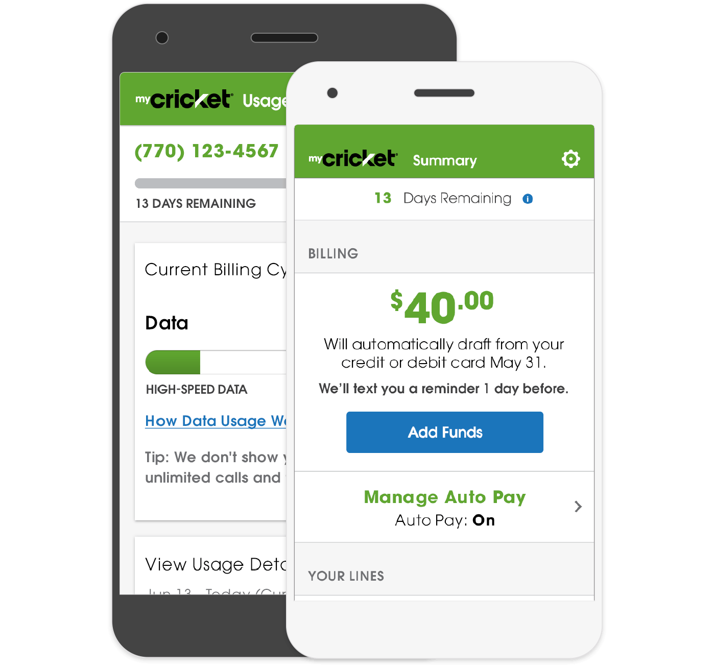 cricket mobile login